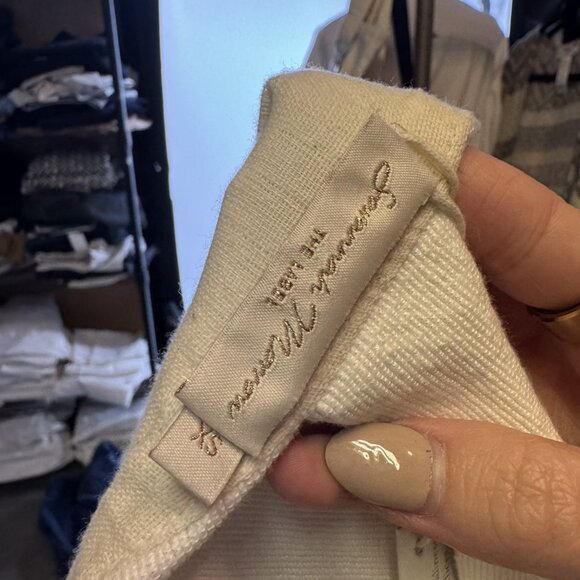 NWT Savannah Morrow Women's Crop Tops White Textured Tweed Square Neck Size XS - Picture 7 of 11